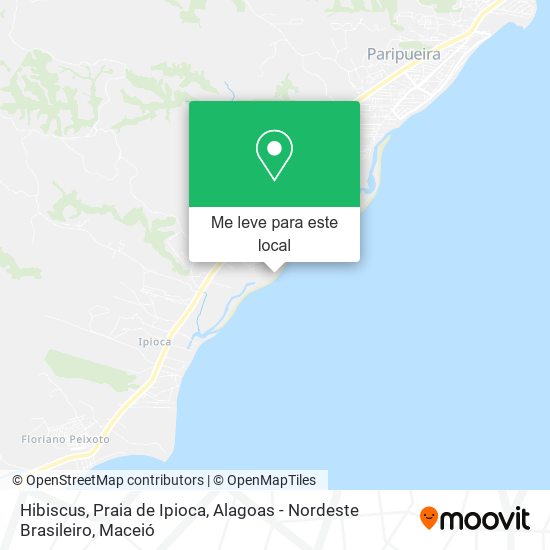Hibiscus, Praia de Ipioca, Alagoas - Nordeste Brasileiro mapa