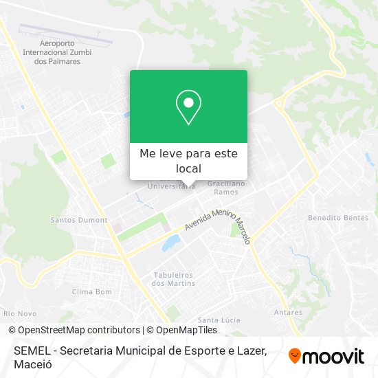 SEMEL - Secretaria Municipal de Esporte e Lazer mapa