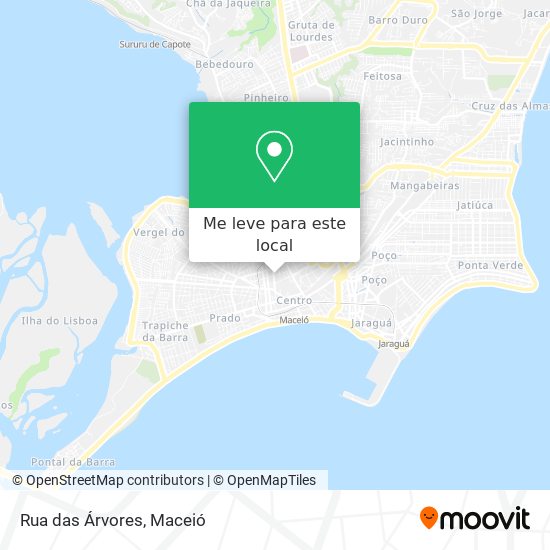 Rua das Árvores mapa