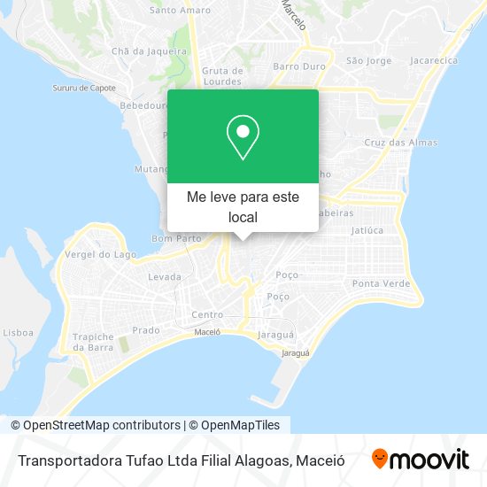 Transportadora Tufao Ltda Filial Alagoas mapa