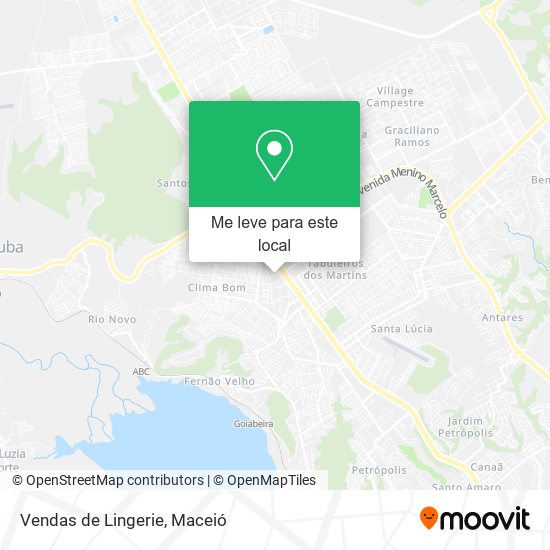 Vendas de Lingerie mapa