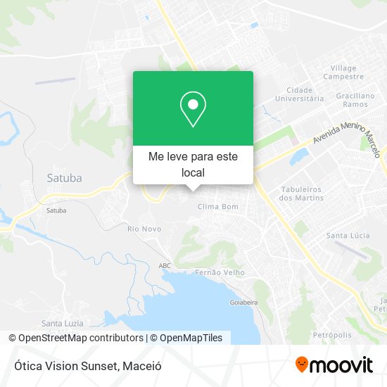 Ótica Vision Sunset mapa