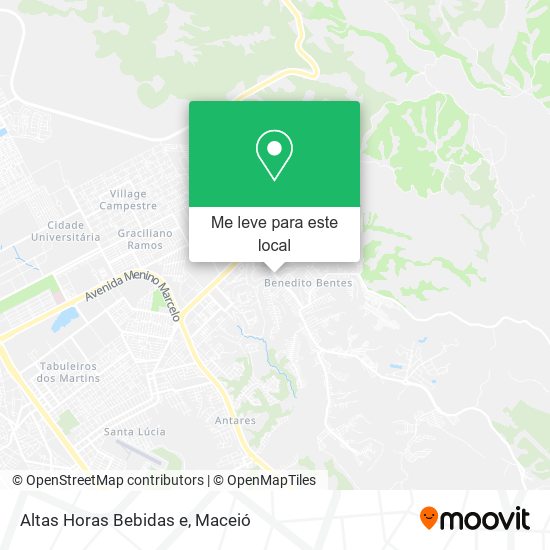Altas Horas Bebidas e mapa