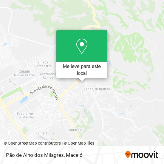 Pão de Alho dos Milagres mapa
