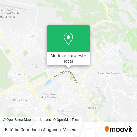 Estádio Corinthians Alagoano mapa