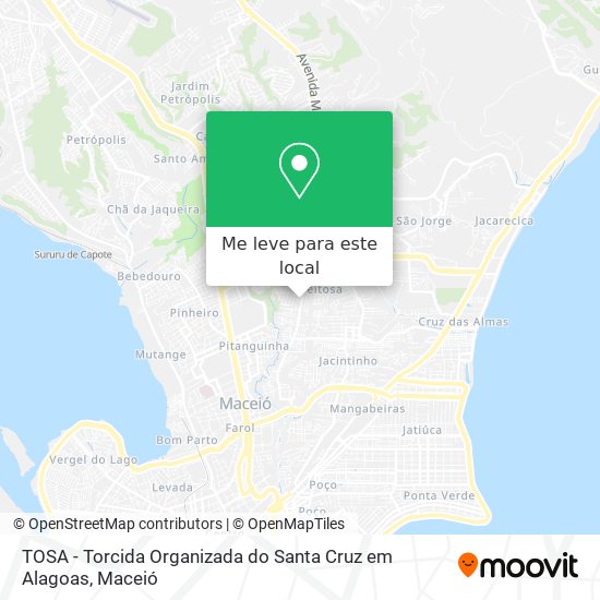 TOSA - Torcida Organizada do Santa Cruz em Alagoas mapa