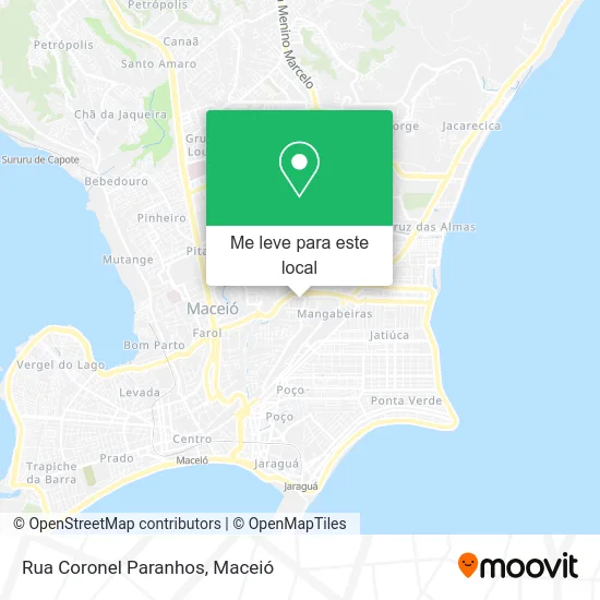 Rua Coronel Paranhos mapa