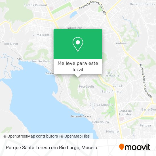 Parque Santa Teresa em Rio Largo mapa