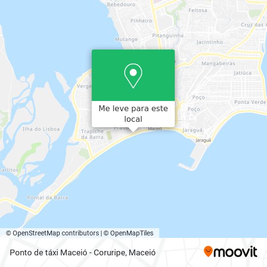 Ponto de táxi Maceió - Coruripe mapa