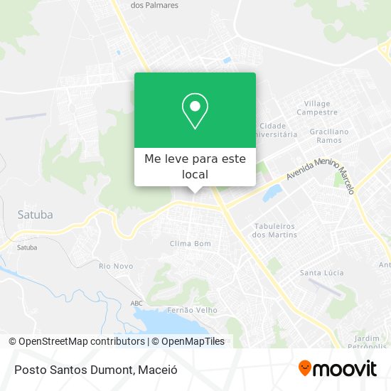 Posto Santos Dumont mapa