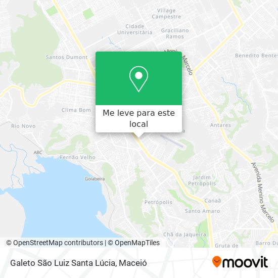 Galeto São Luiz Santa Lúcia mapa