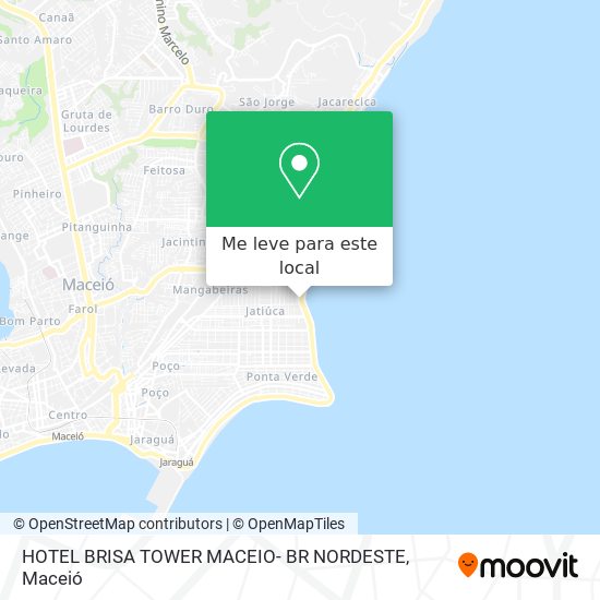 HOTEL BRISA TOWER MACEIO- BR NORDESTE mapa