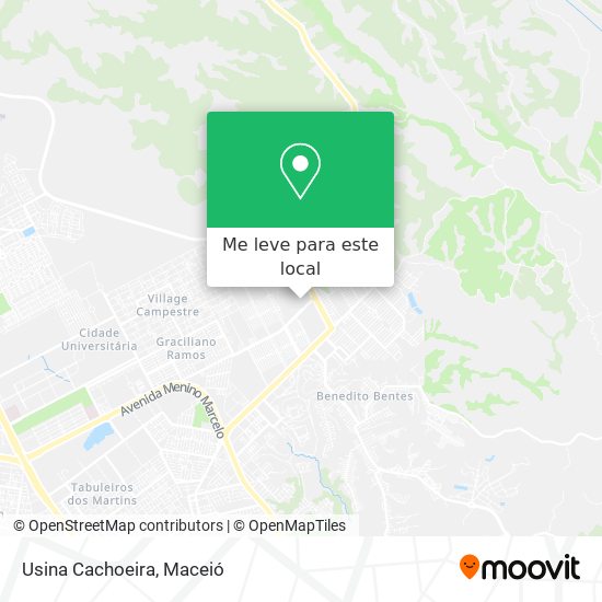 Usina Cachoeira mapa