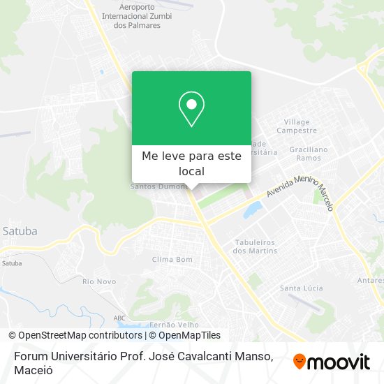 Forum Universitário Prof. José Cavalcanti Manso mapa