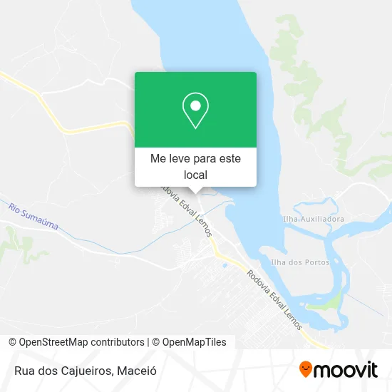 Rua dos Cajueiros mapa