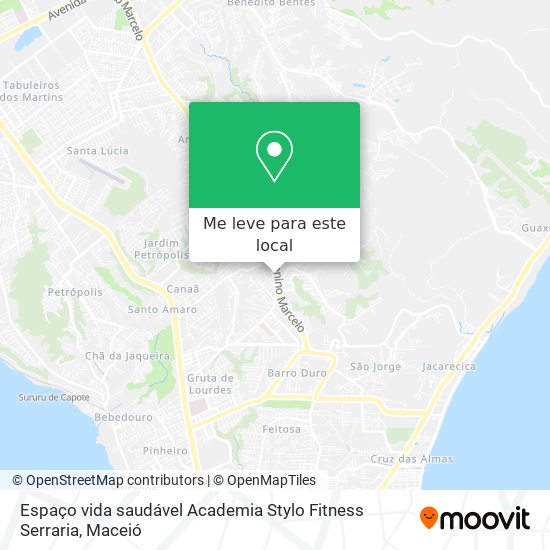 Espaço vida saudável Academia Stylo Fitness Serraria mapa
