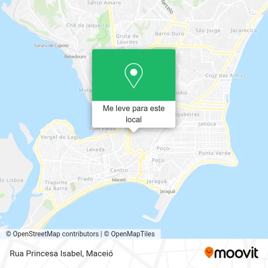 Rua Princesa Isabel mapa