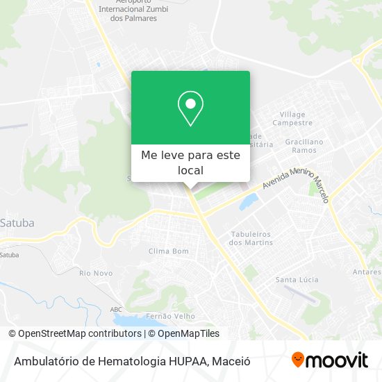 Ambulatório de Hematologia HUPAA mapa
