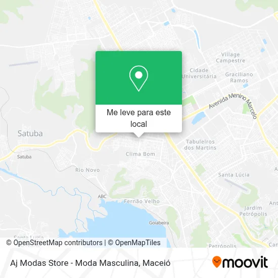Aj Modas Store - Moda Masculina mapa