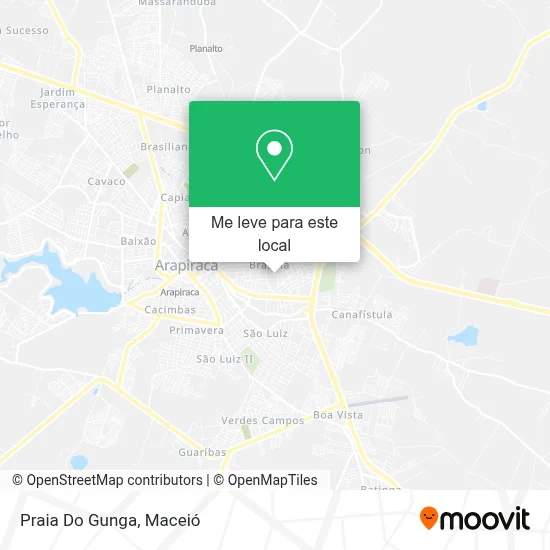 Praia Do Gunga mapa
