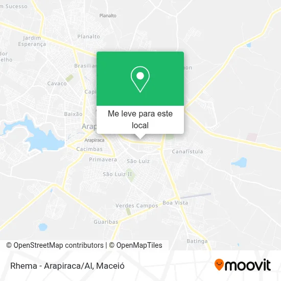 Rhema - Arapiraca/Al mapa