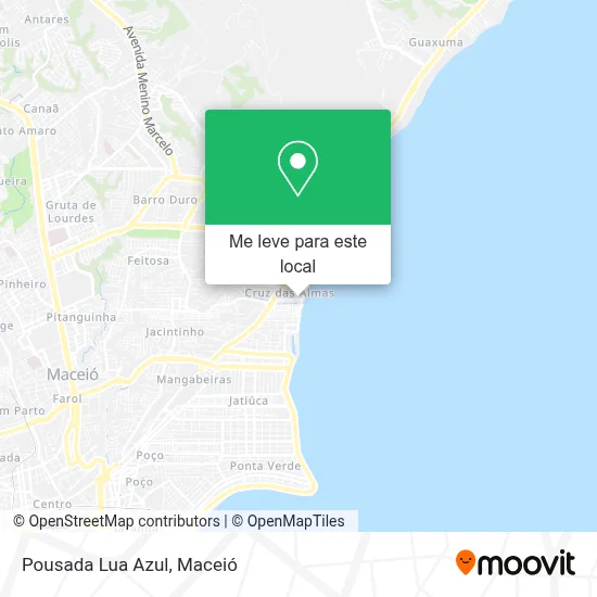 Pousada Lua Azul mapa