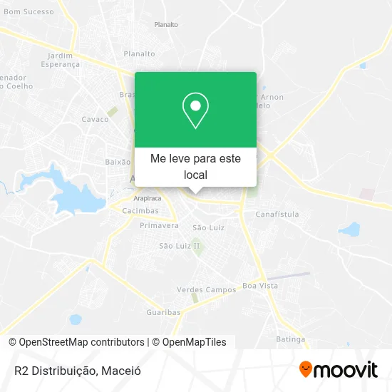 R2 Distribuição mapa