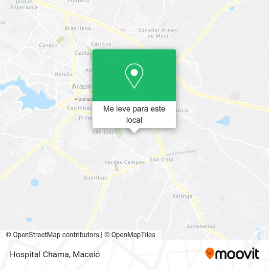 Hospital Chama mapa