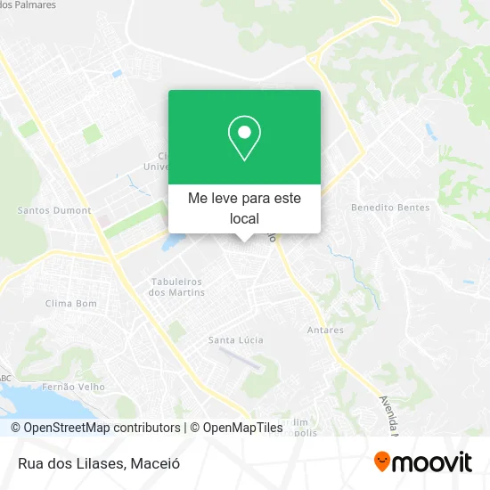 Rua dos Lilases mapa