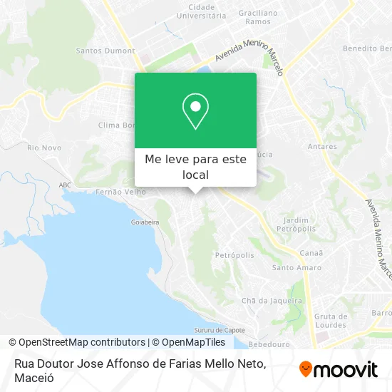 Rua Doutor Jose Affonso de Farias Mello Neto mapa