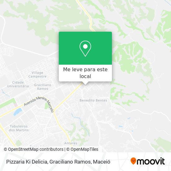 Pizzaria Ki Delicia, Graciliano Ramos mapa