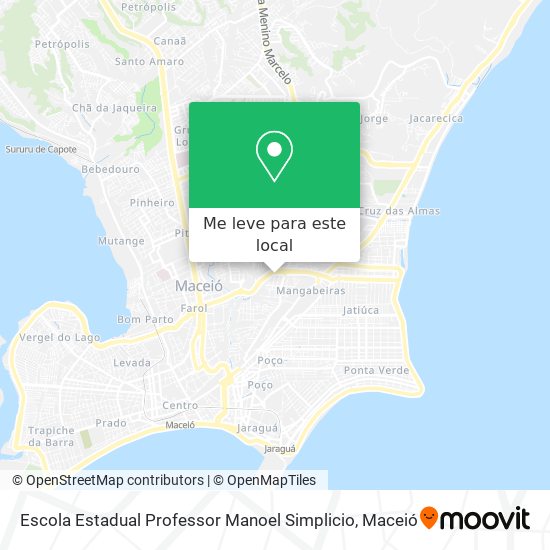 Escola Estadual Professor Manoel Simplicio mapa