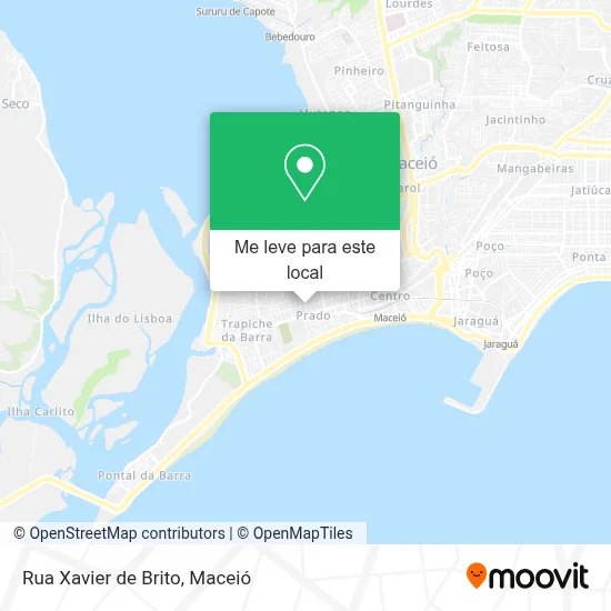 Rua Xavier de Brito mapa