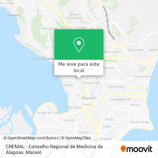 CREMAL - Conselho Regional de Medicina de Alagoas mapa