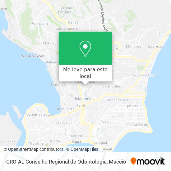 CRO-AL Conselho Regional de Odontologia mapa