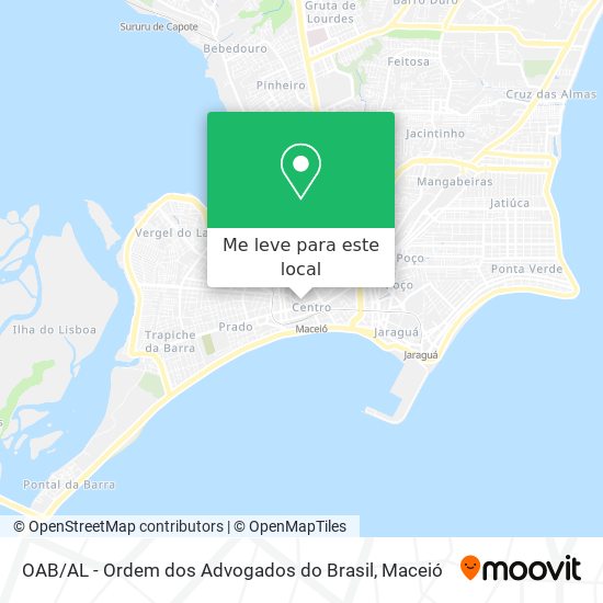 OAB / AL - Ordem dos Advogados do Brasil mapa