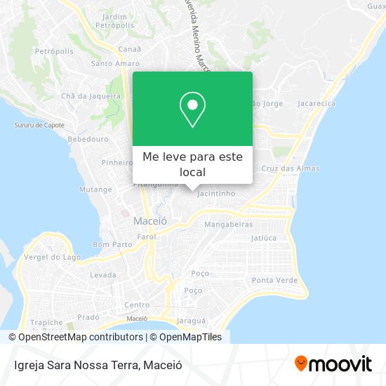 Igreja Sara Nossa Terra mapa