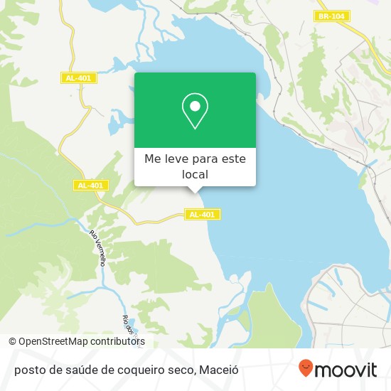 posto de saúde de coqueiro seco mapa