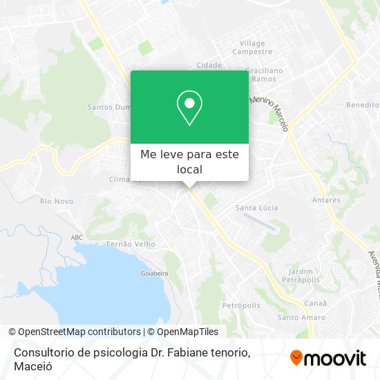 Consultorio de psicologia Dr. Fabiane tenorio mapa