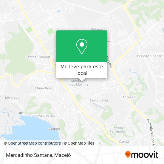 Mercadinho Santana mapa