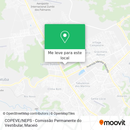 COPEVE / NEPS - Comissão Permanente do Vestibular mapa