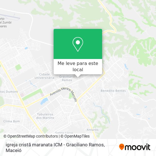 igreja cristã maranata ICM - Graciliano Ramos mapa
