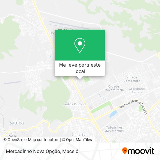 Mercadinho Nova Opção mapa