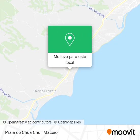 Praia de Chuá Chuí mapa