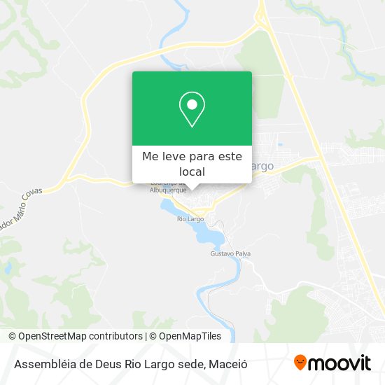 Assembléia de Deus Rio Largo sede mapa