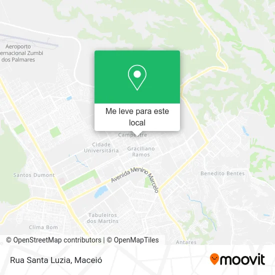 Rua Santa Luzia mapa