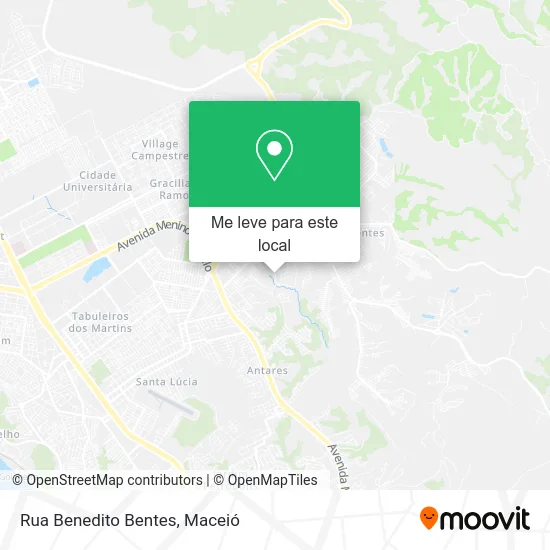 Rua Benedito Bentes mapa