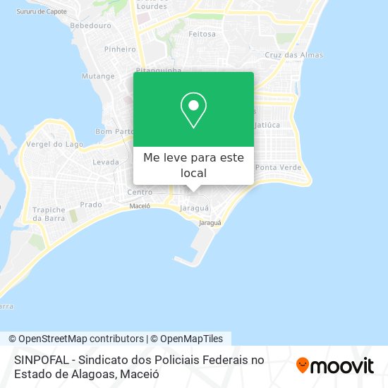 SINPOFAL - Sindicato dos Policiais Federais no Estado de Alagoas mapa