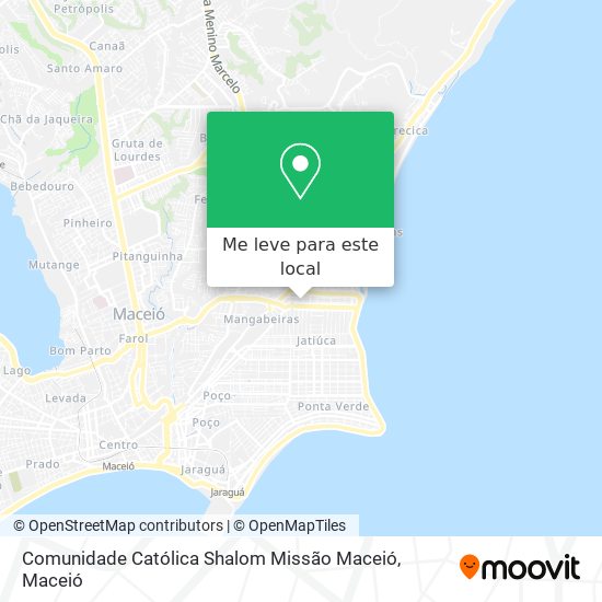 Comunidade Católica Shalom Missão Maceió mapa