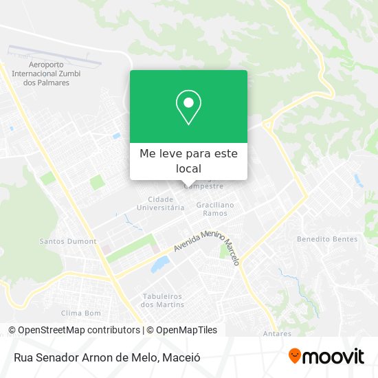 Rua Senador Arnon de Melo mapa